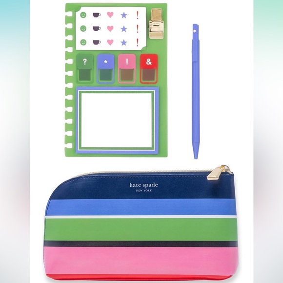NWT Kate Spade Planner Pouch, Sunny Day Stripe - Picture 1 of 5